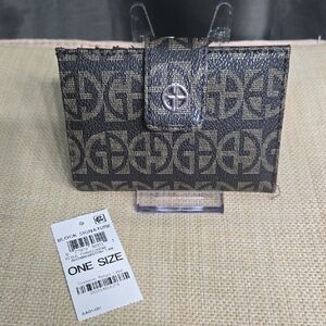 Giani Bernini Brown and Tan Logo Wallet